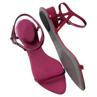 Jil Sander Sandales en Cuir verni en Fuchsia