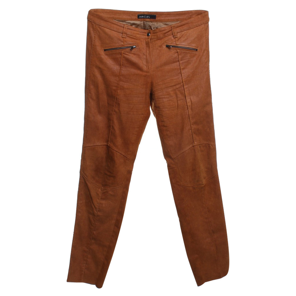 Marc Cain Leather pants in brown