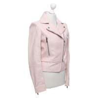 Balenciaga Jacke/Mantel aus Leder in Rosa / Pink