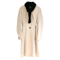 Yves Saint Laurent Jacket/Coat Wool in Cream