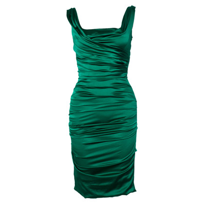 Dolce & Gabbana Vestito in Seta in Verde