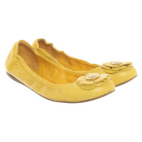 Tory Burch Slippers/Ballerinas Leather in Yellow