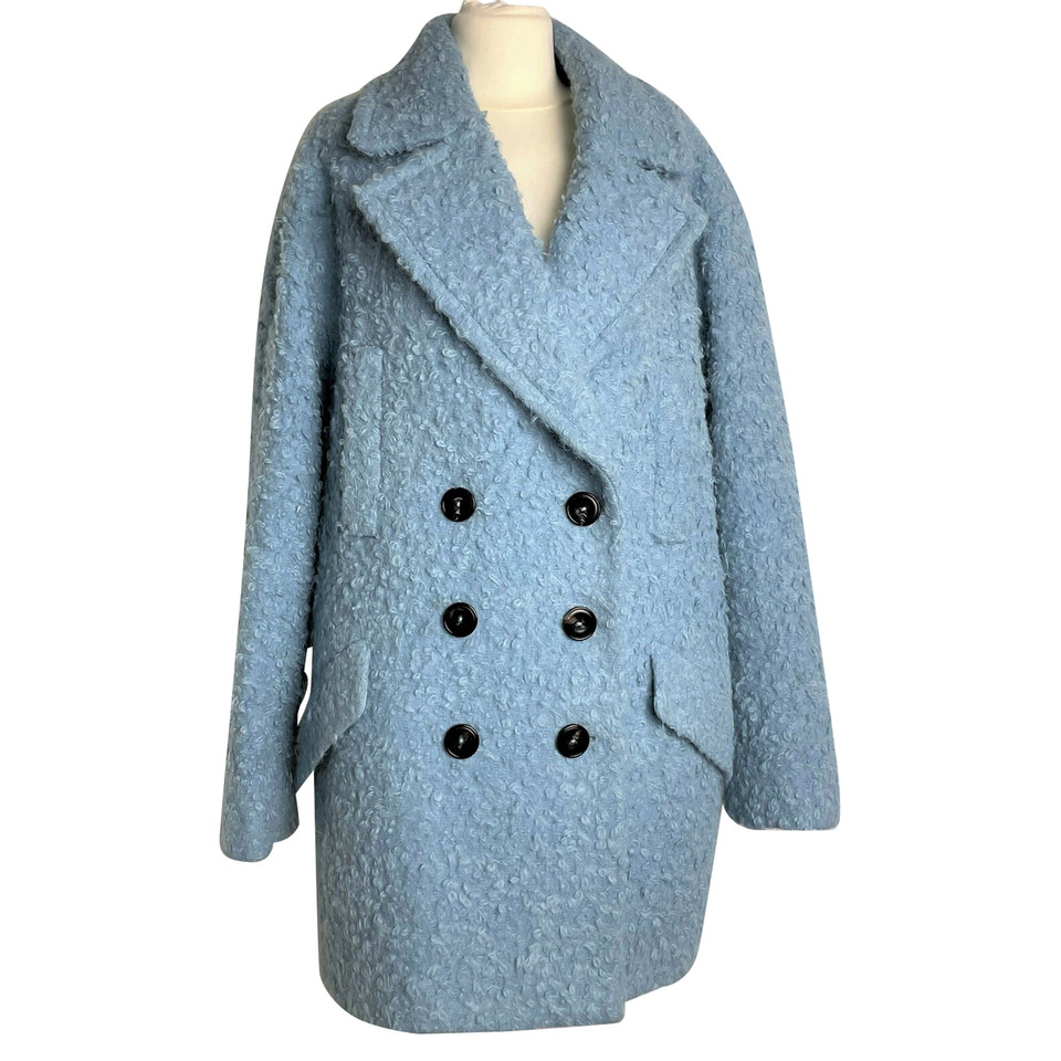 Marc Cain Jacket/Coat Wool in Blue