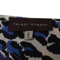 Talbot Runhof zijden jurk met animal print