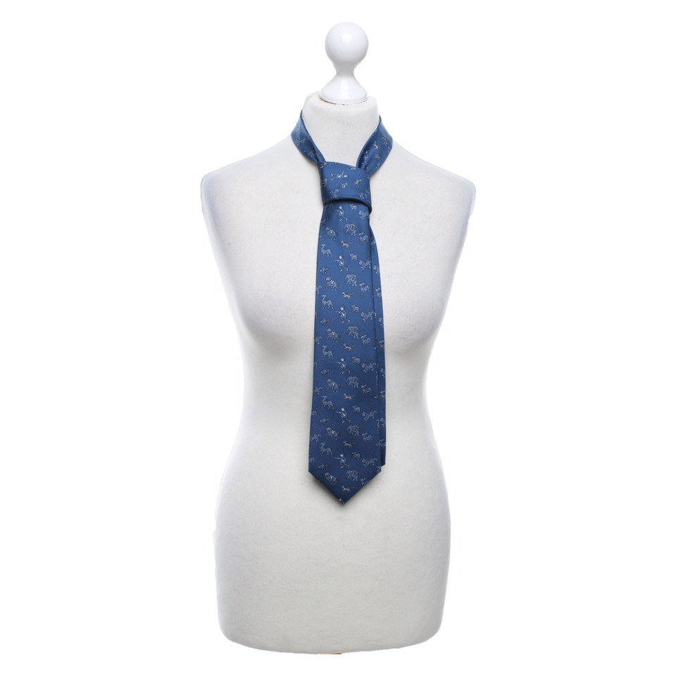 Hermès Krawatte in Blau