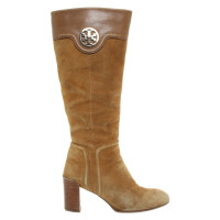 Tory Burch Boots in mustard yellow