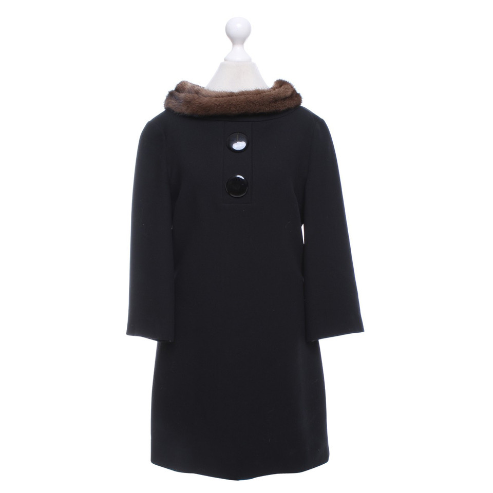 Michael Kors Dress with fur trim in mini-length