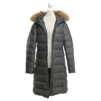 Moncler Gray coat with fur collar