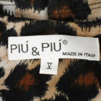 Piu & Piu Abito in jersey con stampa leopardo