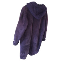 Fendi cappotto di montone in blu/viola