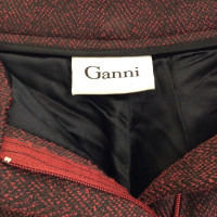 Ganni Wool pants in Bordeaux