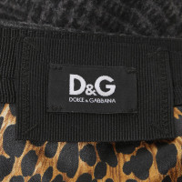 D&G Mini Rok in Grijs / zwart