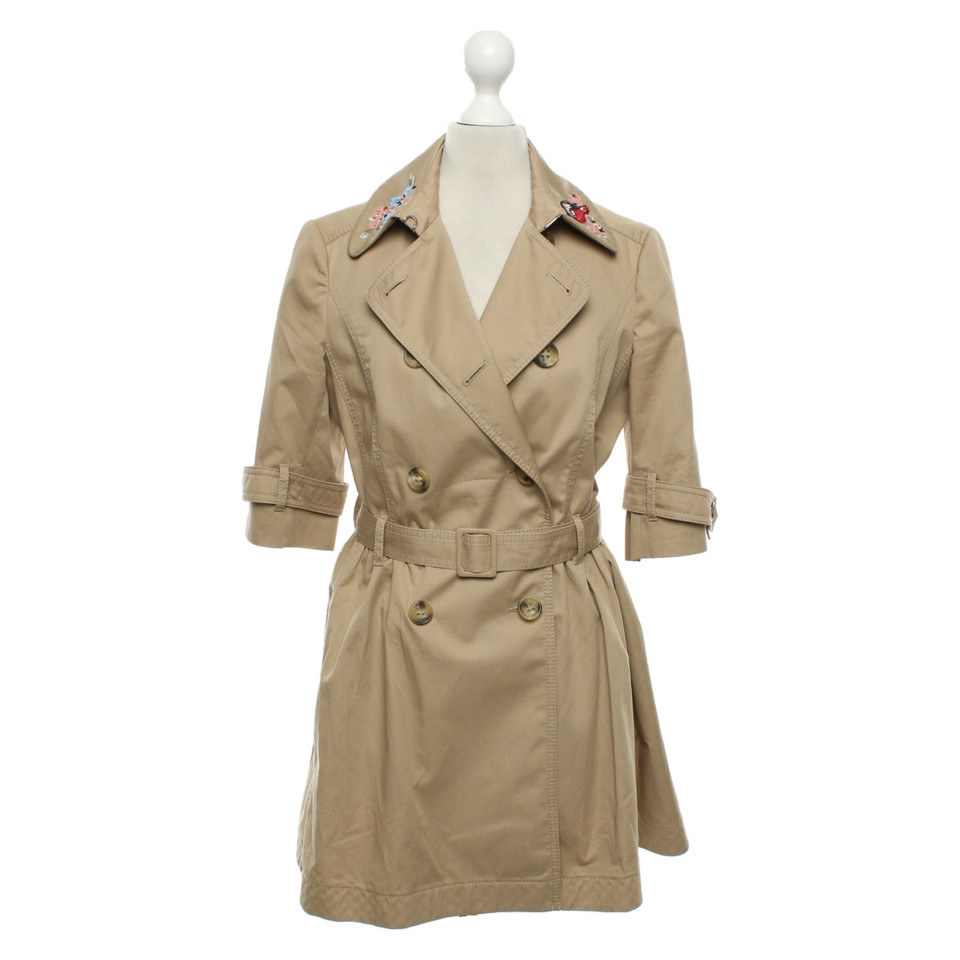 Red Valentino Jacket/Coat Cotton in Beige