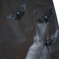 Gianni Versace Lederen rok met borduurwerk