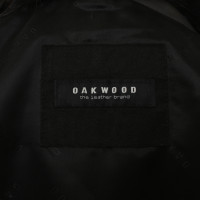 Oakwood Leather jacket with rabbit fur trim