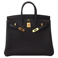 Hermès Birkin Bag 25 Leer in Zwart