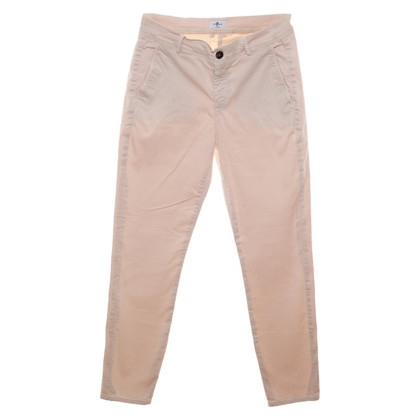 7 For All Mankind Paire de Pantalon en Coton en Beige