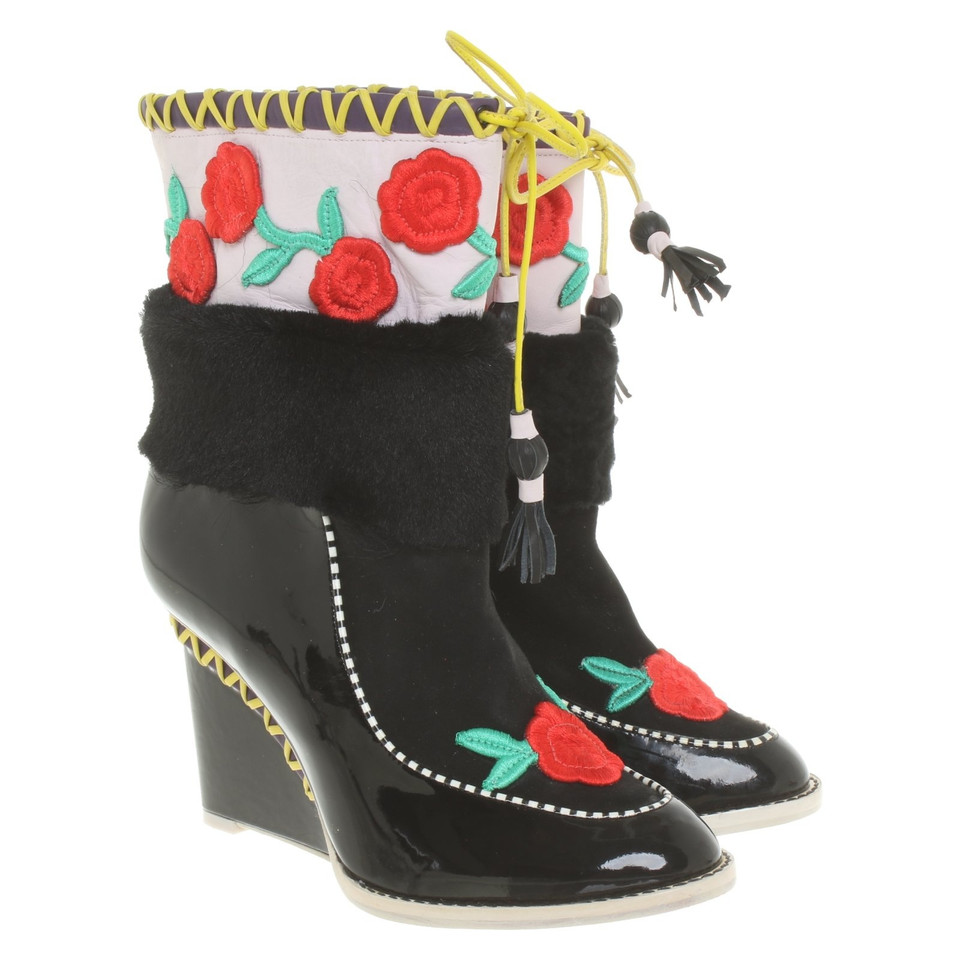 Sophia Webster  Bottes en cuir verni