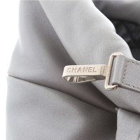 Chanel Shopper trapuntata in argento