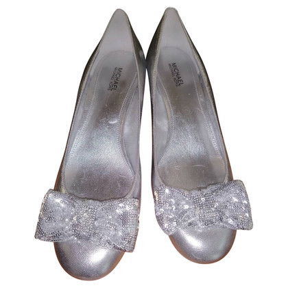Michael Kors Slippers/Ballerinas Leather in Silvery