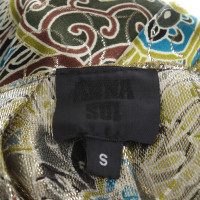 Anna Sui Robe en soie avec fil métallique