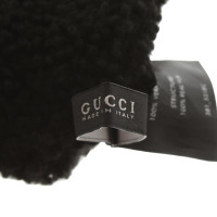 Gucci Handschuhe aus Wildleder in Schwarz