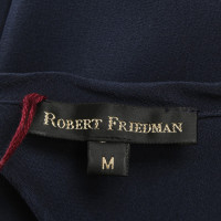 Other Designer Robert Friedman - Silk Blouse in Dark Blue