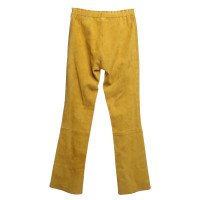 Stouls Senape pantaloni gialli scamosciata