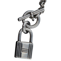 Hermès silver kelly lock necklace