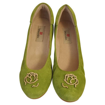 Braccialini Chaussures compensées en Cuir en Vert