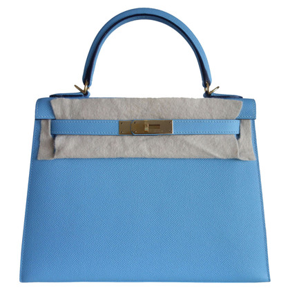 Hermès Kelly Bag en Cuir en Bleu
