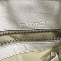 Jil Sander Leather bag in beige/white