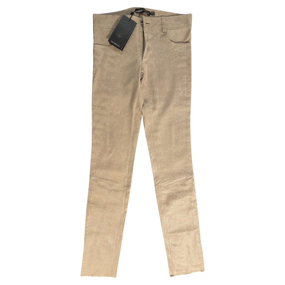 Arma Hose aus Leder in Beige