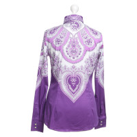 Etro Blouse in paars / wit