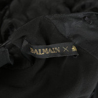 Balmain X H&M Robe en Soie en Noir