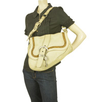 Christian Dior Saddle Bag in Pelle in Crema