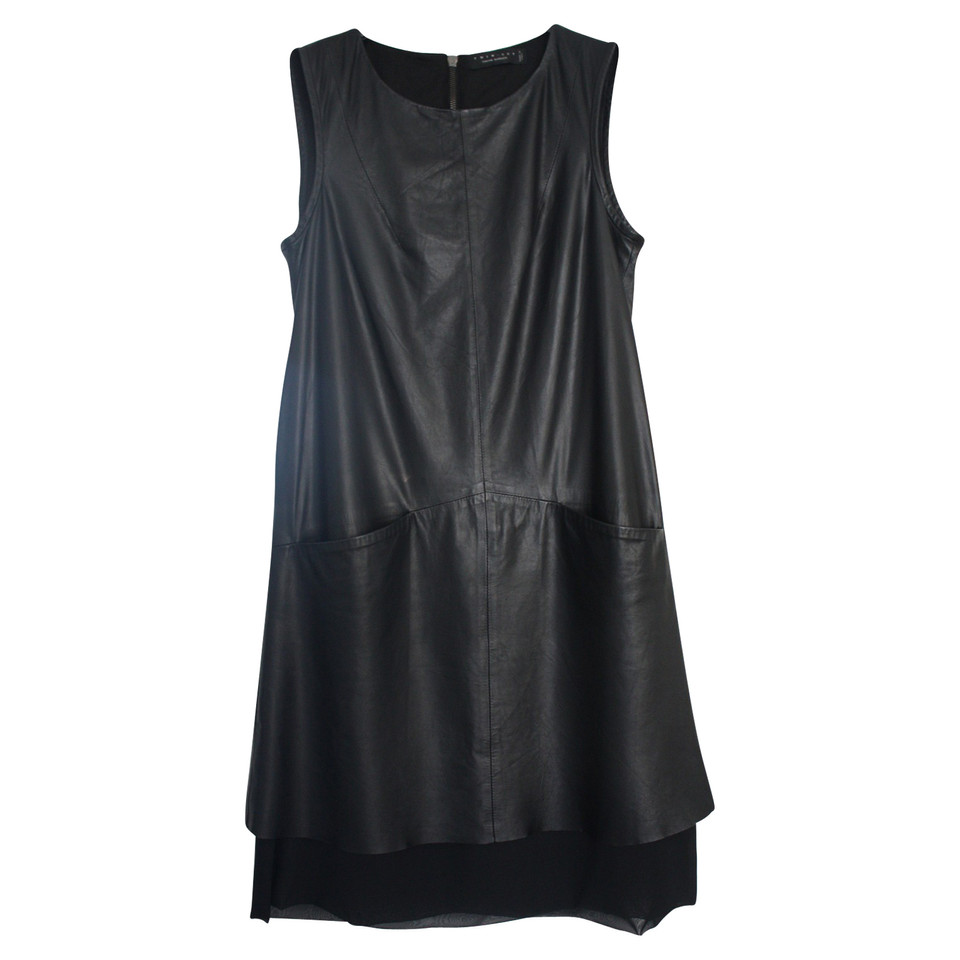 Twin Set Simona Barbieri Dress Leather in Black