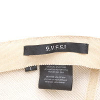 Gucci Cappello/Berretto in Pelle in Crema