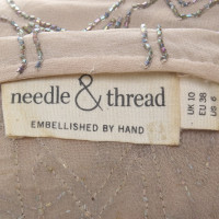 Needle & Thread Silk dress in beige
