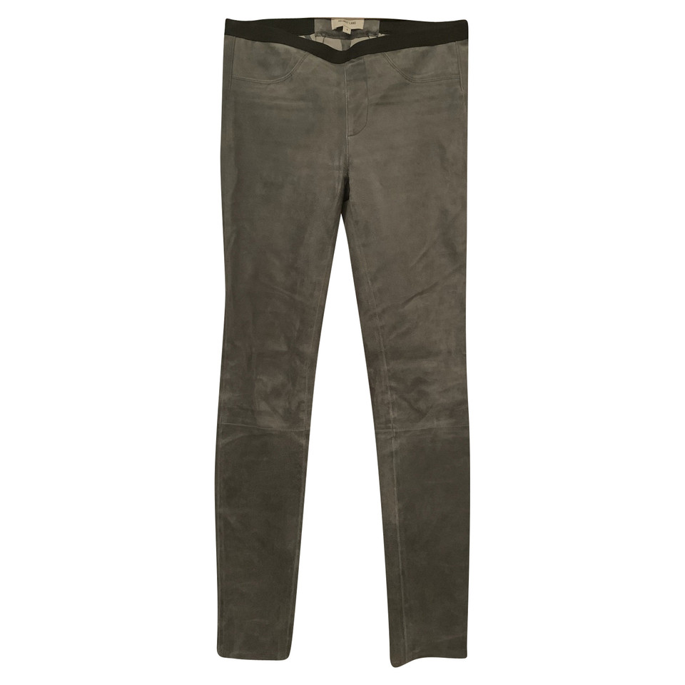 Helmut Lang Trousers Suede in Grey