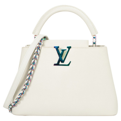 Louis Vuitton Capucines Leer in Wit