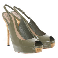 Gucci Pumps/Peeptoes Leer in Groen