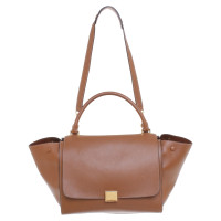 Céline Trapeze Large in Pelle in Marrone