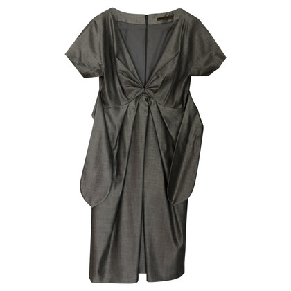 Alexander McQueen Dress Silk in Grey