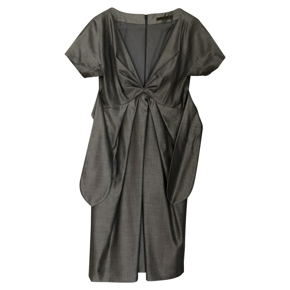 Alexander McQueen Vestito in Seta in Grigio