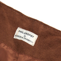 Philosophy Di Alberta Ferretti skirt with suede leather inserts