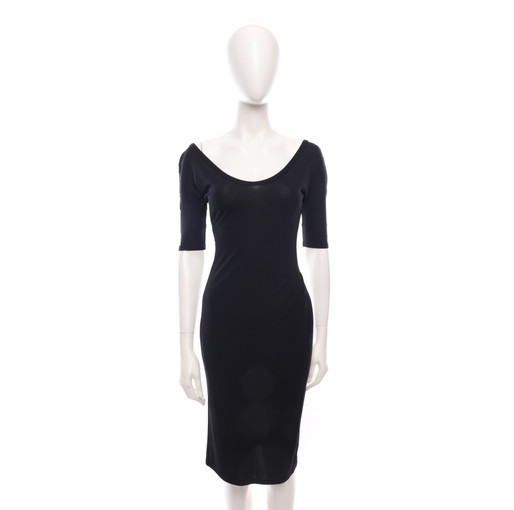 EMPORIO ARMANI Women's Dress Viscose in Black Size: IT 38