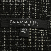 Patrizia Pepe Kariertes Kleid in Schwarz/Weiß