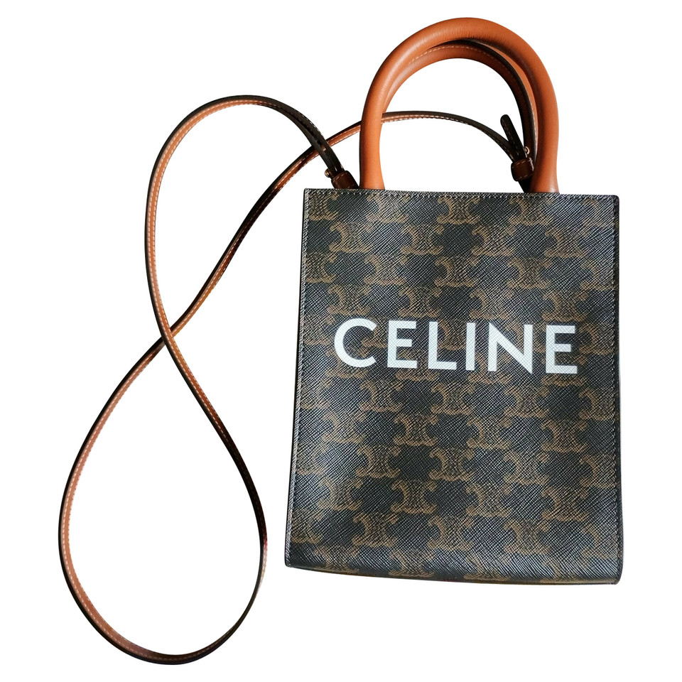 Céline Triomphe Tote Bag Canvas in Brown