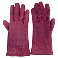 Burberry Embossed leather gloves